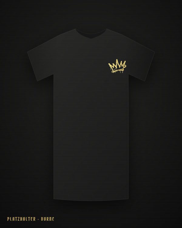 Kleine Krone T-Shirt – schwarz, vorne