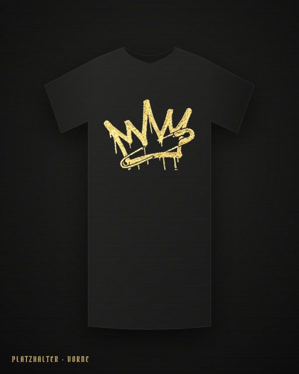 Krone T-Shirt – schwarz, vorne