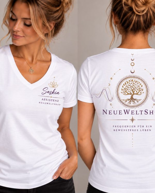 NeueWeltShop T-Shirt „Lebensbaum“ – vorne und Rücken